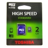 Карта памяти TOSHIBA microSD на 2Gb 4 класс